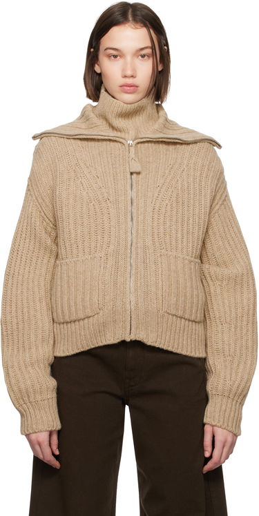 Sweater LEMAIRE LEMAIRE Trucker Collar Cardigan Beige | TO1263 LK1029, 0