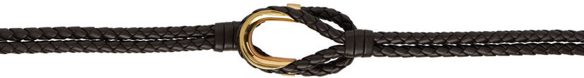 Bälten Bottega Veneta Bottega Veneta Coaxial Knotted Leather Belt Brun | 754081 V0HW1