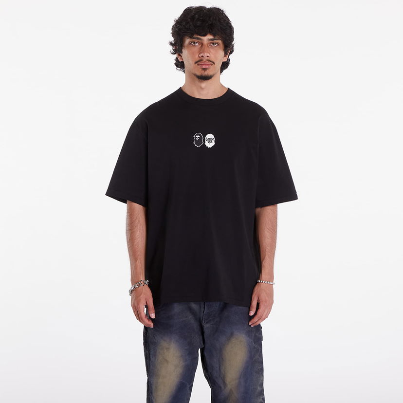 T-shirt BAPE A BATHING APE Mad Ape Graphic Logo Relaxed Fit Tee Svart | 001TEK301341MBLK