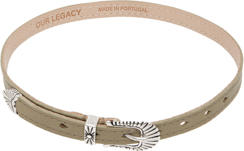 Halsband OUR LEGACY Cowboy Leather Wrap Necklace Beige | A4258CP
