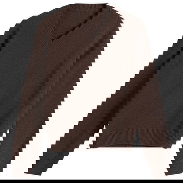 Sweater Maison Margiela MM6 V-Neck Knitted Jumper Brun | S62HN0007-M13187-144, 1