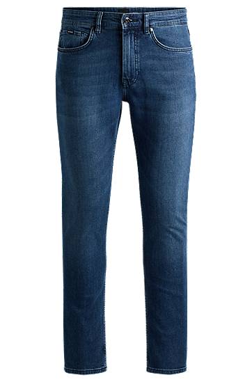 Jeans BOSS Delaware Slim-Fit Comfort-Stretch Jeans Blå | 50524007