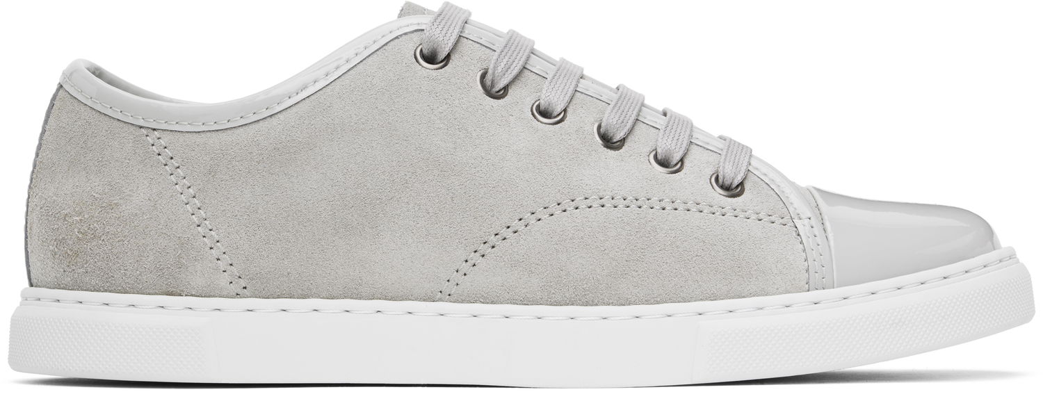 Sneakers och skor LANVIN DBB1 Suede & Patent Leather Sneakers Grå | FW-SKDBB1-VBAL-H24, 0