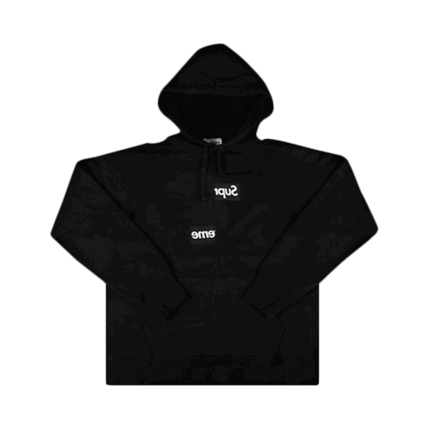 Sweatshirt Supreme Comme des Garçons x Split Box Logo Hooded "Black" Svart | FW18SW4 BLACK, 0