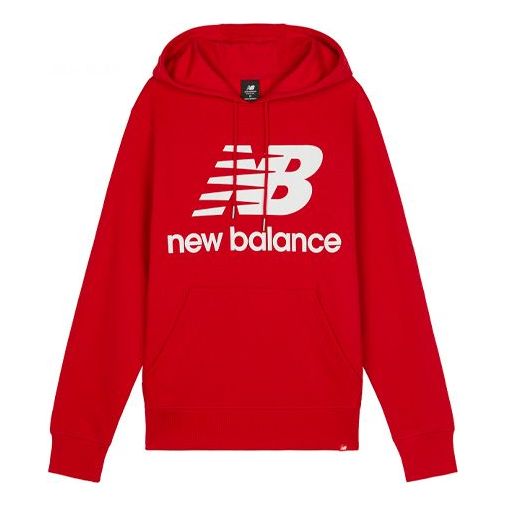 Sweatshirt New Balance Big Logo Pullover Hoodie Röd | AMT03558-REP, 0