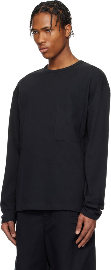 T-shirt LEMAIRE Lemaire Boxy Pocket Long Sleeve T-Shirt Svart | TO1340 LJ1010, 3