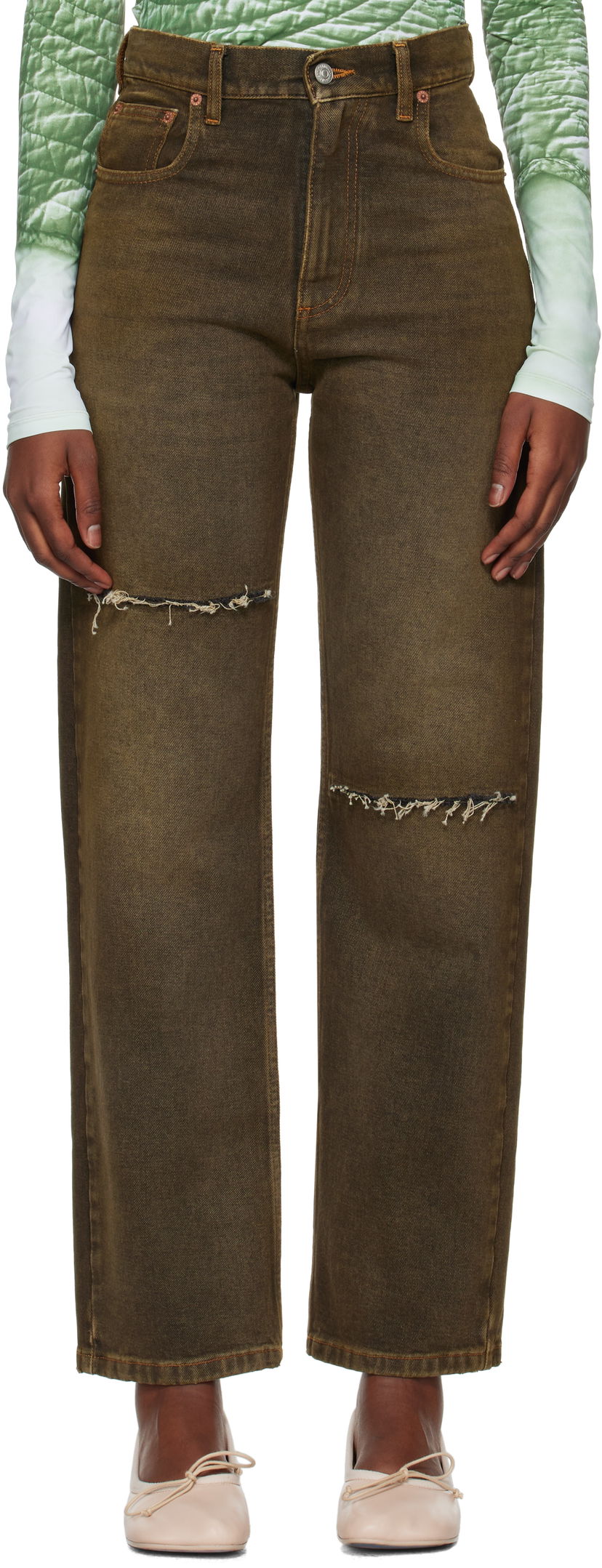 Jeans Maison Margiela 5-Pocket Jeans Brun | SH2LA0011 S30848