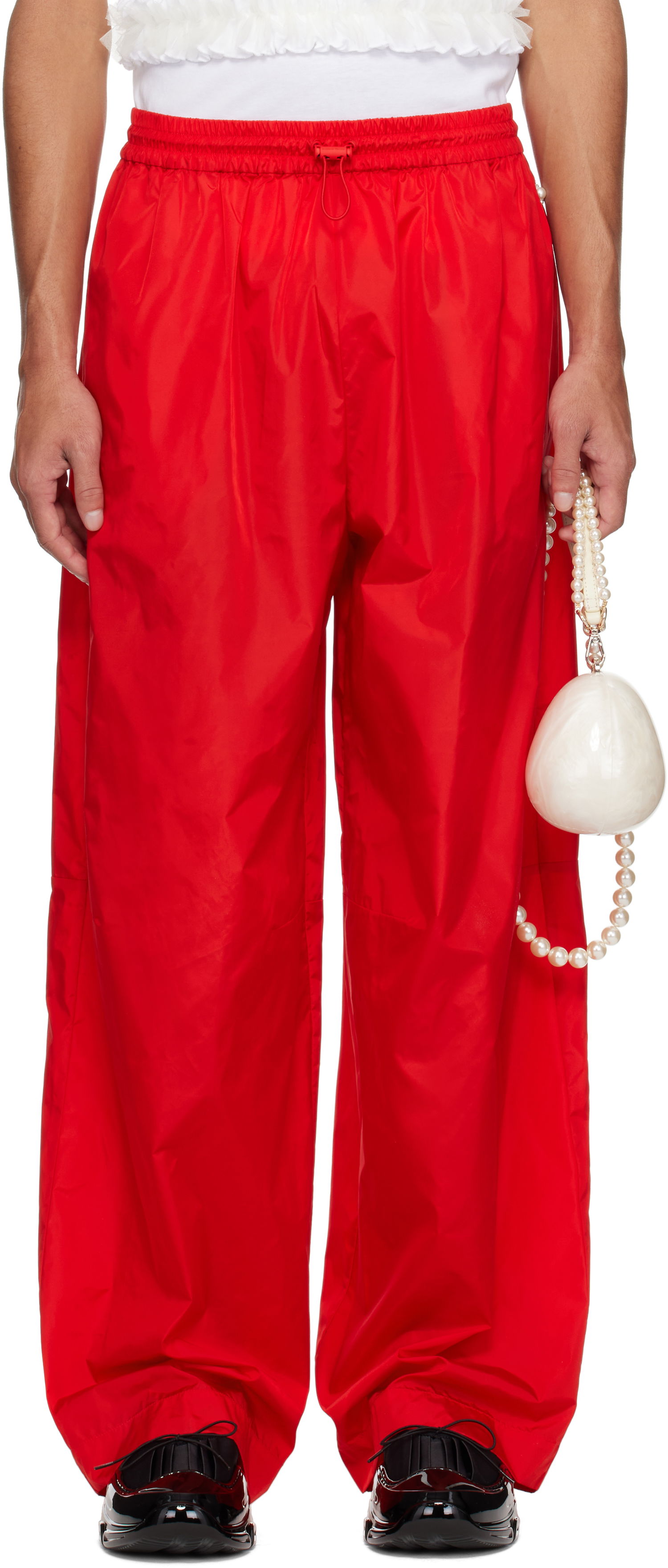 Träningsbyxor Simone Rocha Simone Rocha Wide Leg Track Pants Röd | 4146D 1067, 0