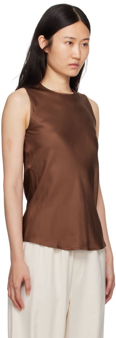 Linne Baserange Silk Tank Top Brun | TODYT-VI-SP24, 1