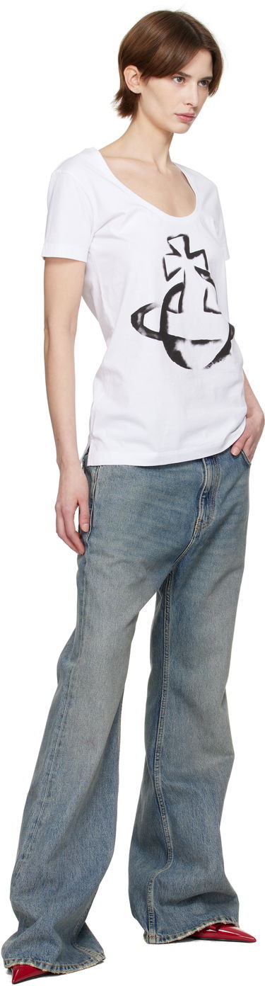 T-shirt Vivienne Westwood Vivienne Westwood Stencil Orb Lollo T-Shirt Vit | 3G010034-J001M-, 3