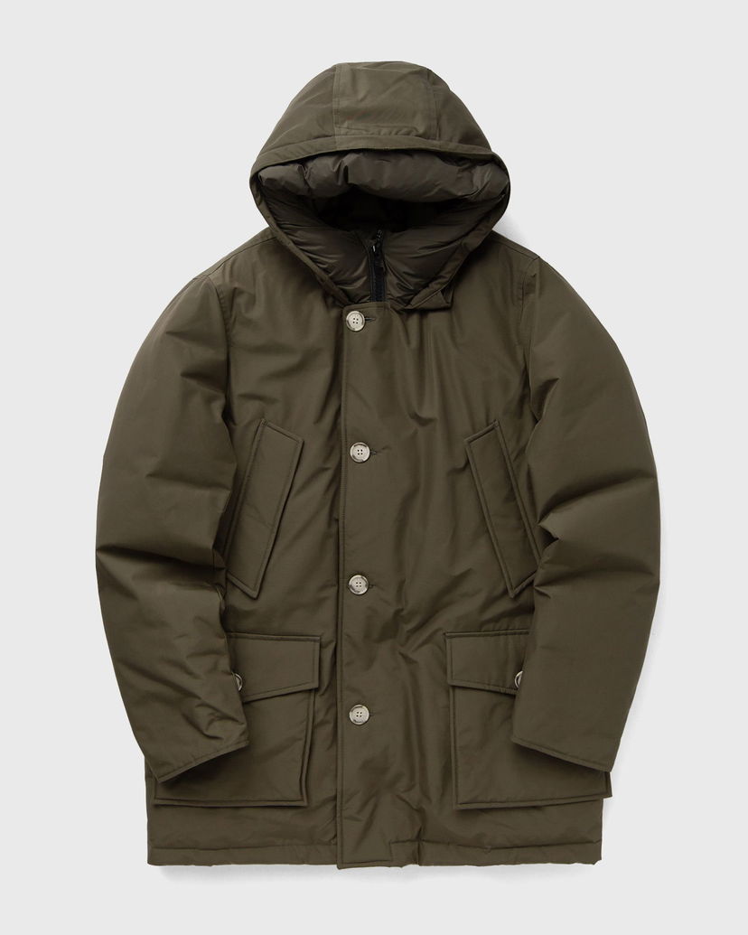 Parkas WOOLRICH Arctic Parka with Button Closure and Attached Hood Grön | CFWOOU0483MRUT0001-DAG