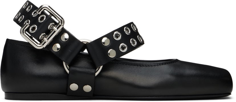 Sneakers och skor Alaïa ALAÏA Biker Ballerina Flats Svart | AA3A041CK290