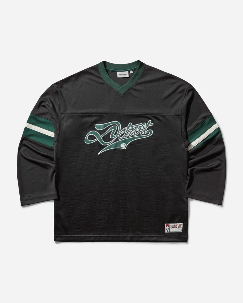 Jersey Carhartt WIP Detroit Mesh Longsleeve T-Shirt Svart | I034620 3A0XX