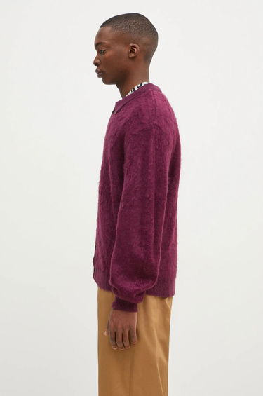 Sweater Butter Goods Mohair Button Up Knitted Cardigan Bourgogne | BG243400, 1