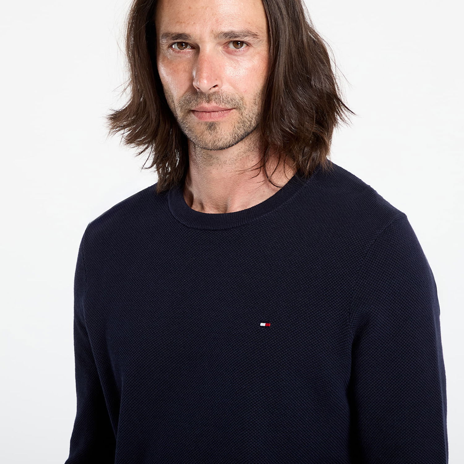 Sweater Tommy Hilfiger Tommy Hilfiger Essential Structure Sweatshirt Mörkblå | MW0MW36347 DW5, 1