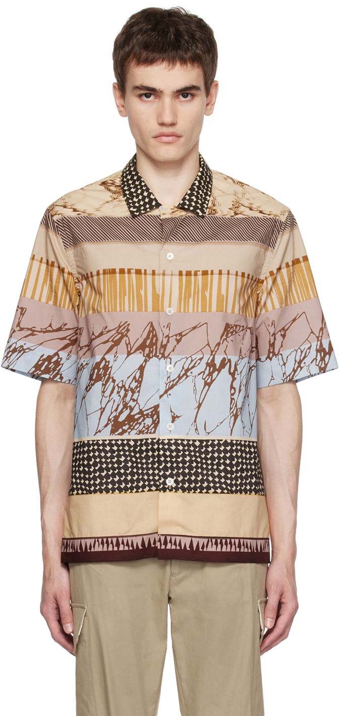 Skjorta Paul Smith Paul Smith Assembled Stripe Pattern Shirt Flerfärgad | M1R-905U-L02114