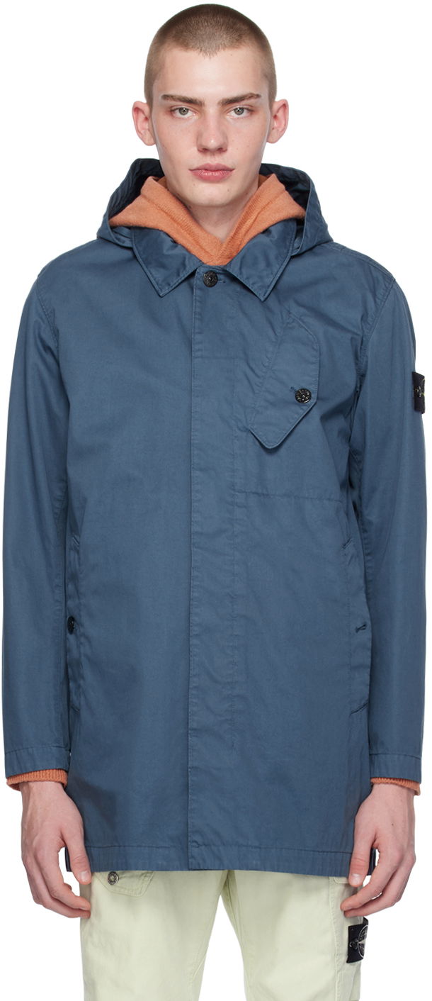 Jacka Stone Island Patch Jacket Blå | 801571034