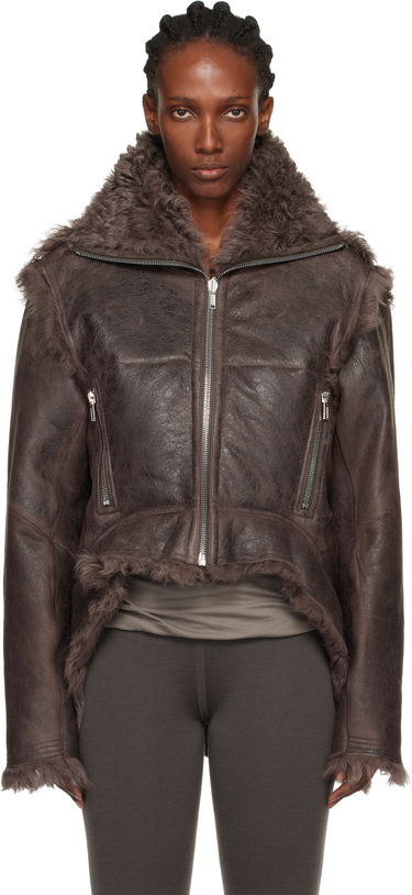 Jacka Rick Owens Concordians Exploder Reversible Shearling Jacket Brun | RP02E4722 LSHTR, 0