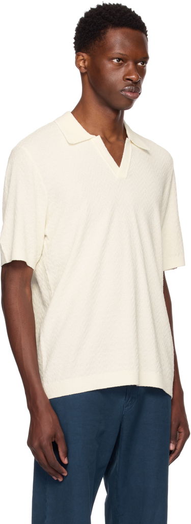 Polotröja rag & bone Rag & Bone Zuma Herringbone Knit Polo Vit | MBS25P019NC19, 1