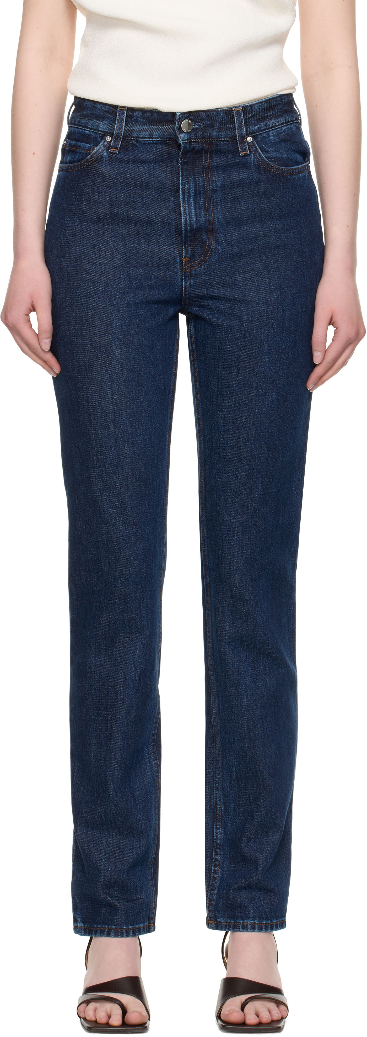 Jeans TOTEME High Slim Jeans Blå | 252-WRB0271-FB0045, 0