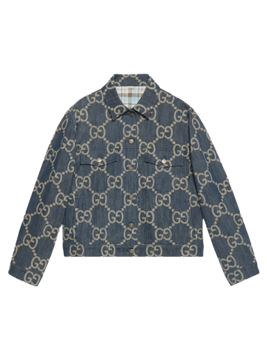 Jacka Gucci GG Denim Jacket Mörkblå | 678810 XDBTY 4492
