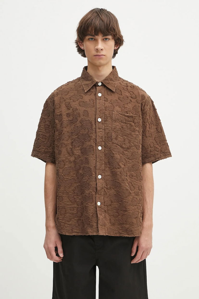 Skjorta NORSE PROJECTS Norse Projects Mo Oversized Fil Coupe Relaxed Fit Shirt Brun | N40.0830.2033