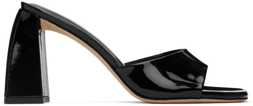 Sneakers och skor BY FAR Michele Patent Leather Heeled Sandals Svart | 22FWMICHMBLP
