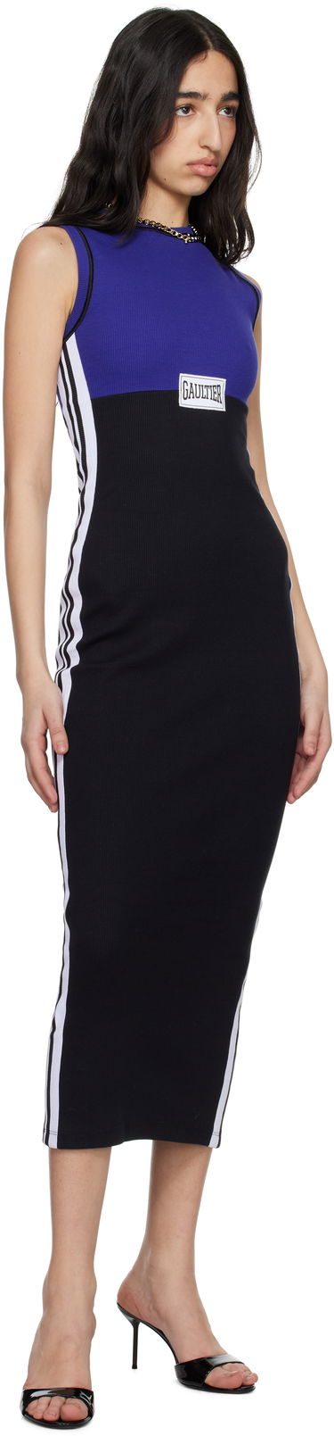 Klä Jean Paul Gaultier Jean Paul Gaultier Cotton Ribbed Midi Dress Purpur | 25/34-F-RO408P-J088-5900, 3