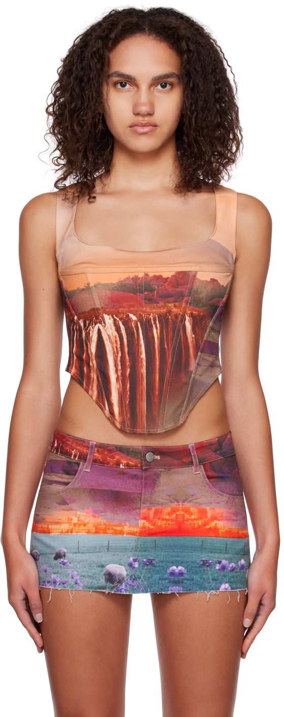 Kjol Miaou Miaou Campbell Printed Corset Top Flerfärgad | 7020SCOAS