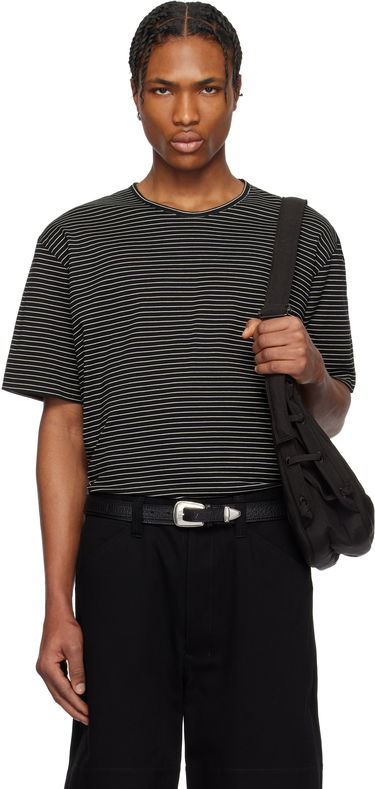 T-shirt LEMAIRE LEMAIRE Striped Short Sleeve T-Shirt Svart | TO1385 LJ1033, 0