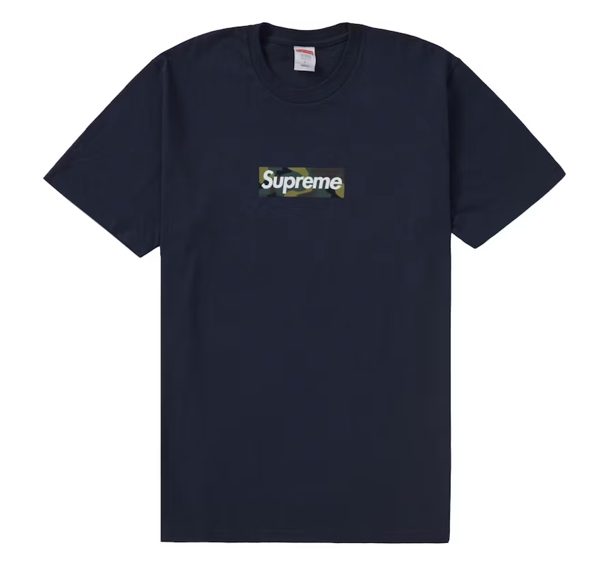 T-shirt Supreme Box Logo Tee Mörkblå | FW23T57 NAVY, 0