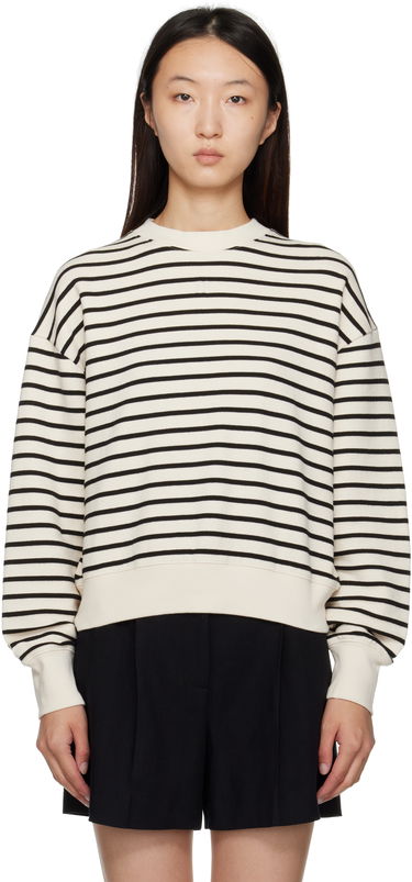 Sweatshirt Anine Bing ANINE BING Dean Striped Sweatshirt Vit | A-08-11436-MTL69, 0