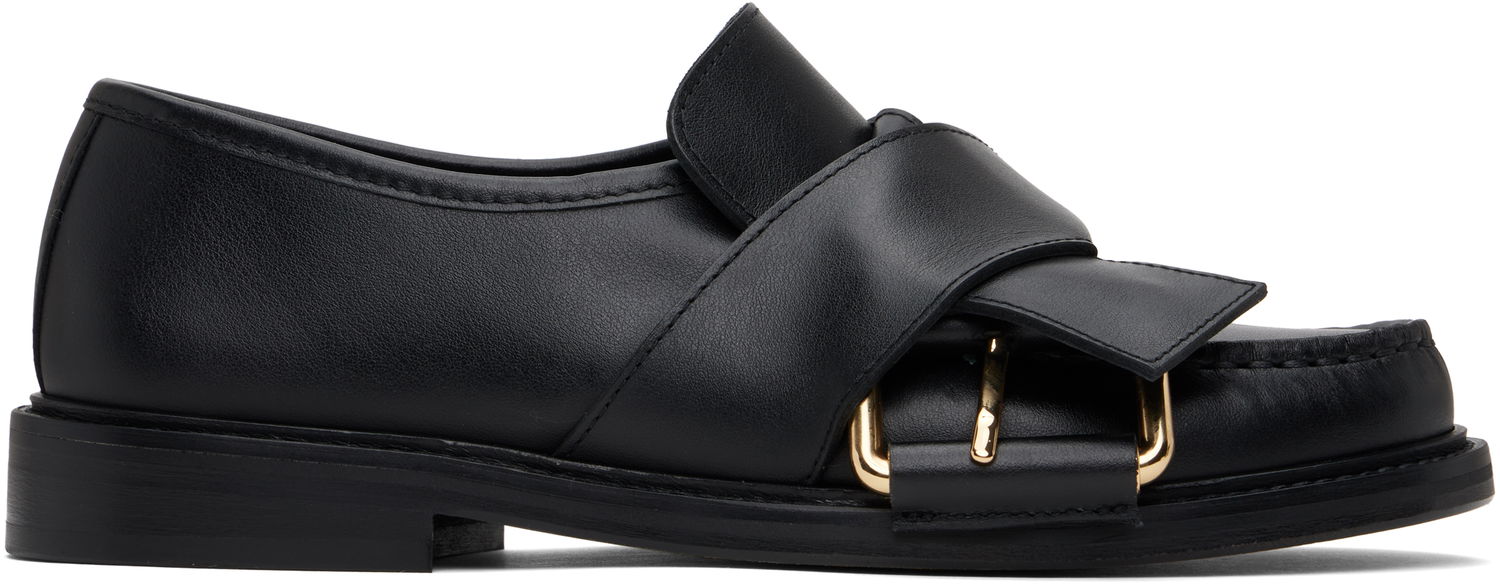 Tillbehör Moschino Moschino Belted Up Loafers Svart | MA10372C1M MF5 000, 0
