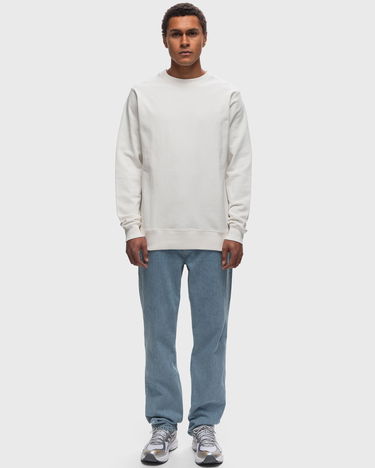 Sweatshirt BSTN Basic Ribbed Crewneck Sweatshirt Vit | BEASTIN-PLAIN19-UND-30, 2