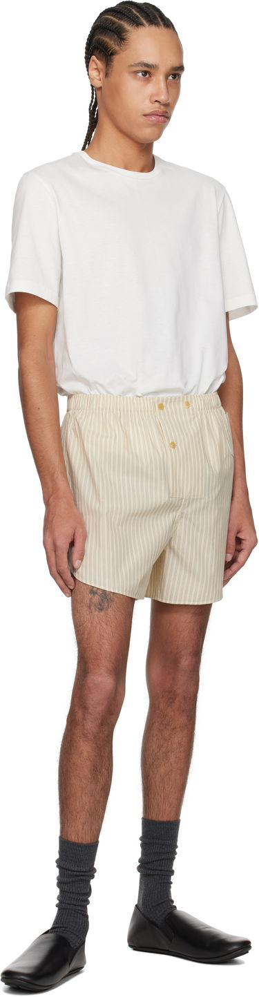 Boxare The Row The Row Nicasio Striped Shorts Beige | 892-W3585, 3