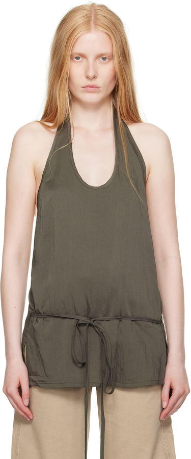 Linne LEMAIRE Lemaire Apron Halter Top Grön | TO1387 LF1388, 0