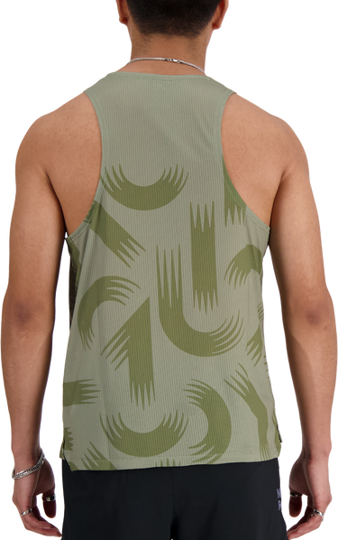 Linne New Balance London Edition Printed Athletics Run Singlet Grön | mt41297d-dek, 1