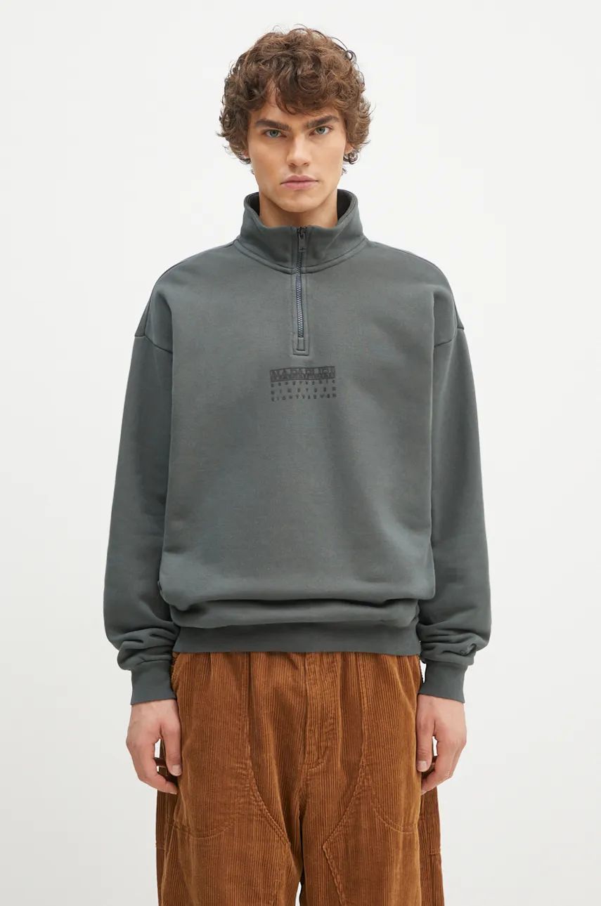 Sweatshirt Napapijri B-Premium Sweatshirt With Print Grön | NP0A4I6NG1S1, 0