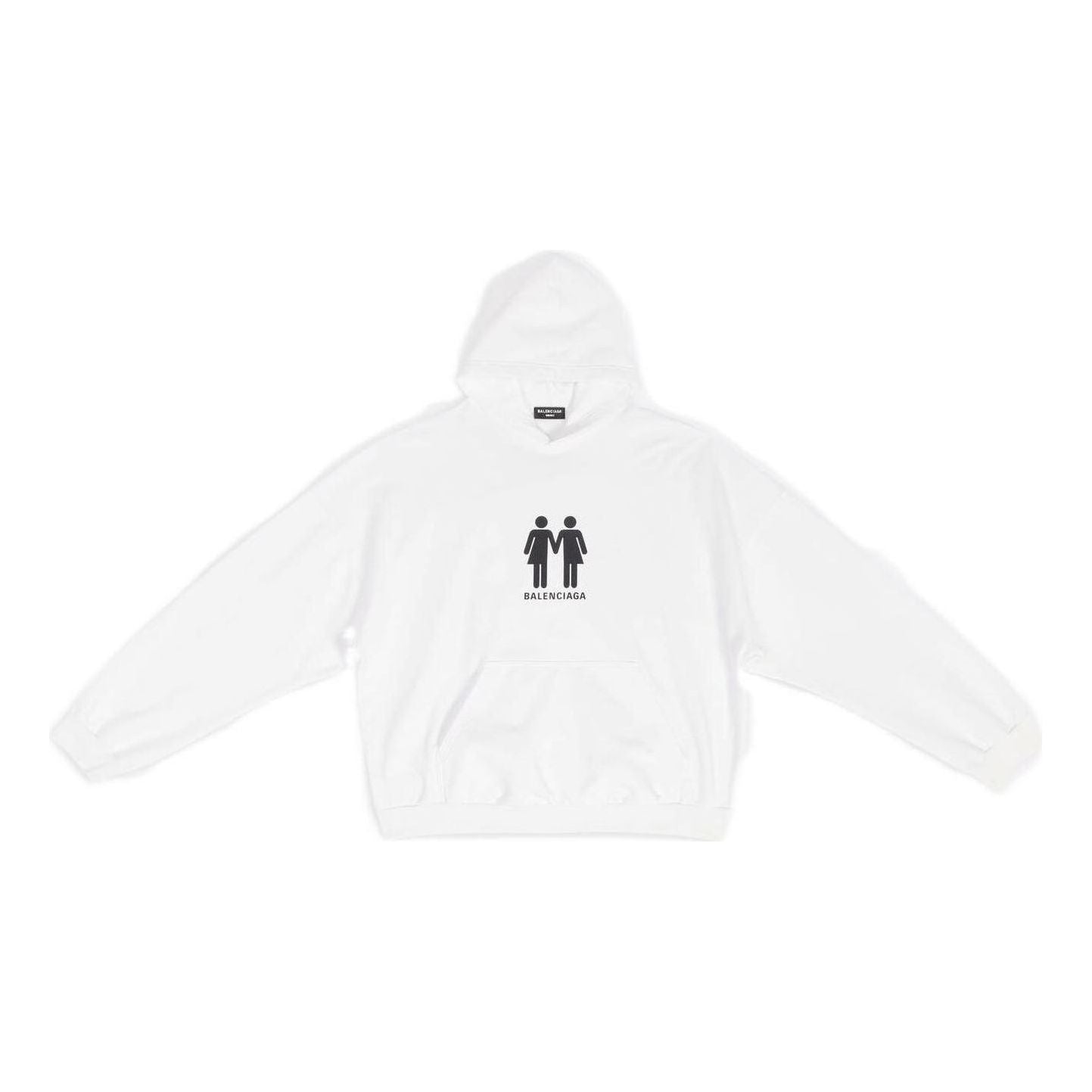 Sweatshirt Balenciaga Pride Boxy Fit Hoodie Vit | 651799TMVO30904, 0