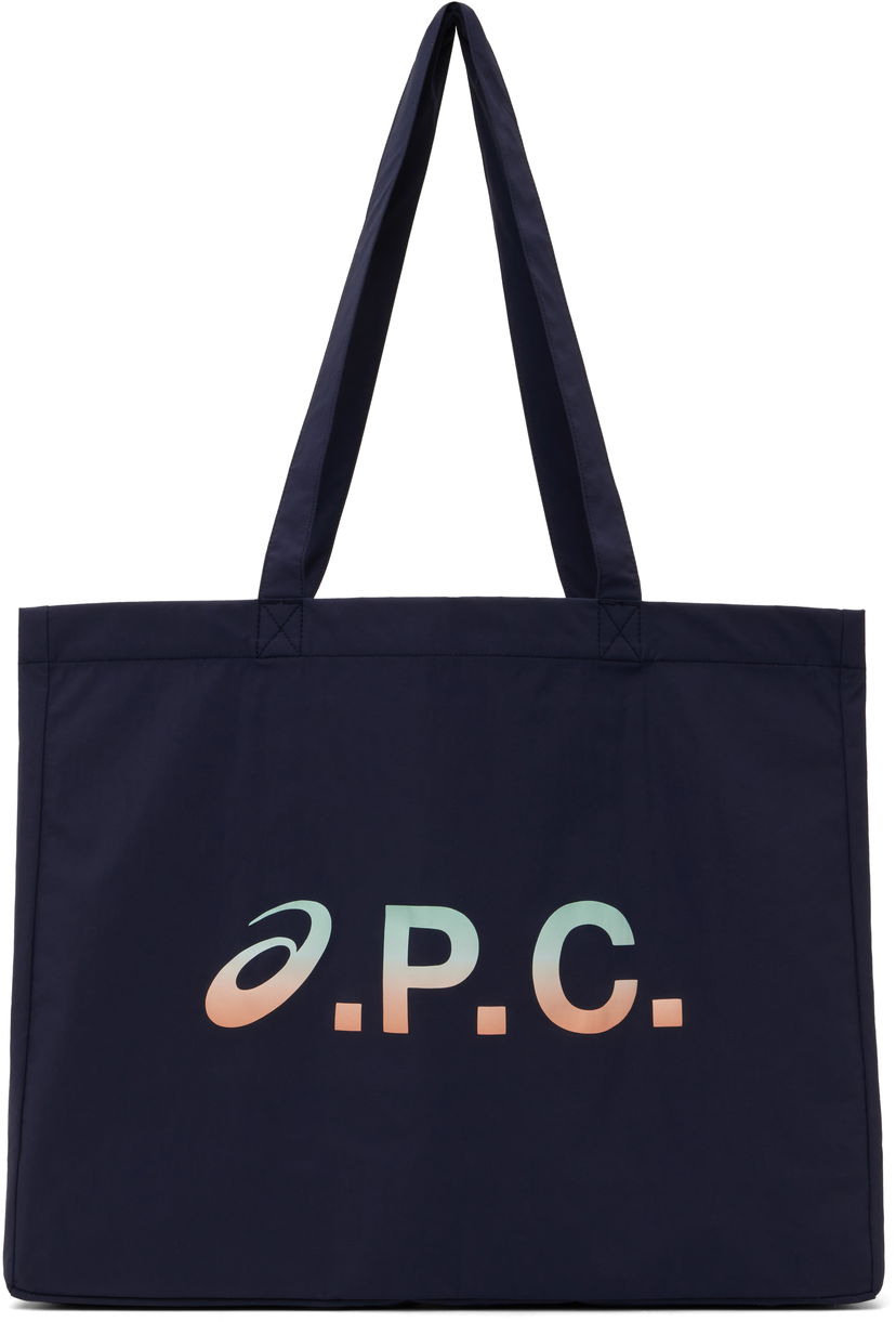Tygpåse A.P.C. A.P.C. ASICS Edition Diane Shopping Tote Mörkblå | PSAKM-M67002