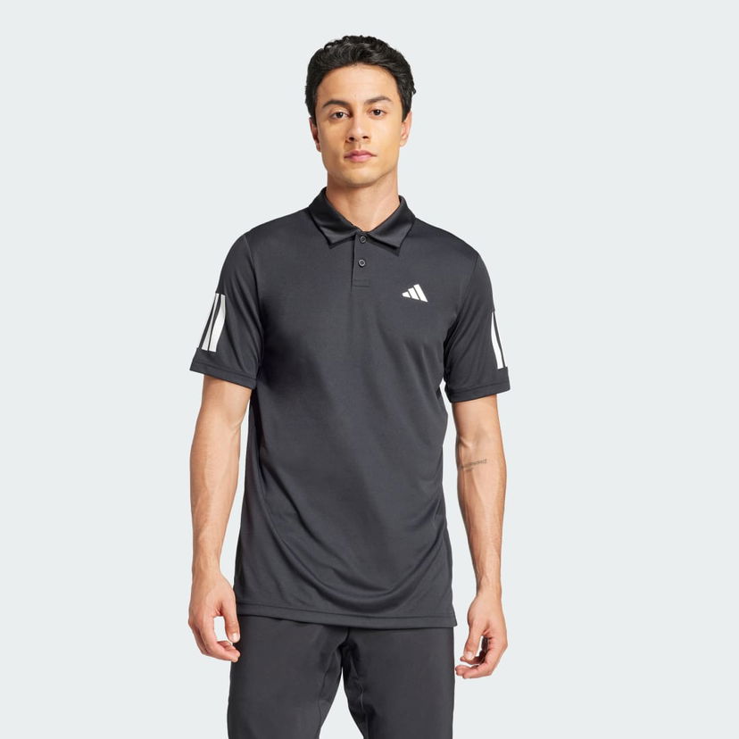Polotröja adidas Performance 3-Stripes Tennis Polo Shirt Svart | JG0985