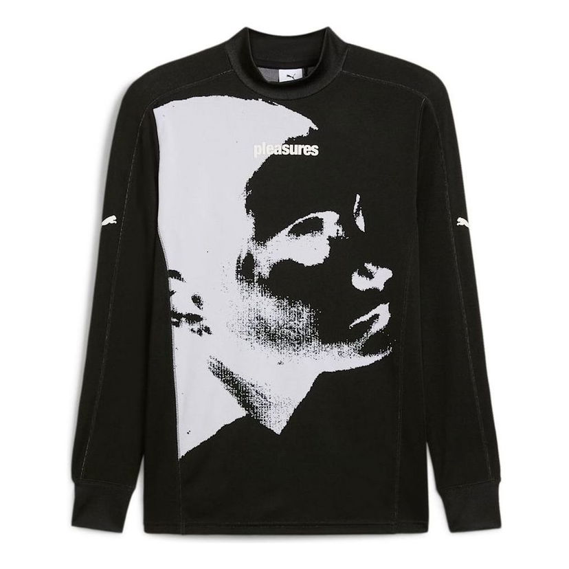 Jersey Puma Long Sleeve Graphic T-Shirt Svart | 624097-01