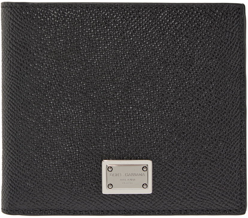 Plånbok Dolce & Gabbana Black Logo Tag Wallet Svart | BP1321AG219