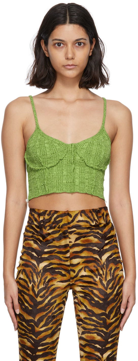 Linne Acne Studios Wool Textured Camisole Grön | A60355-, 0