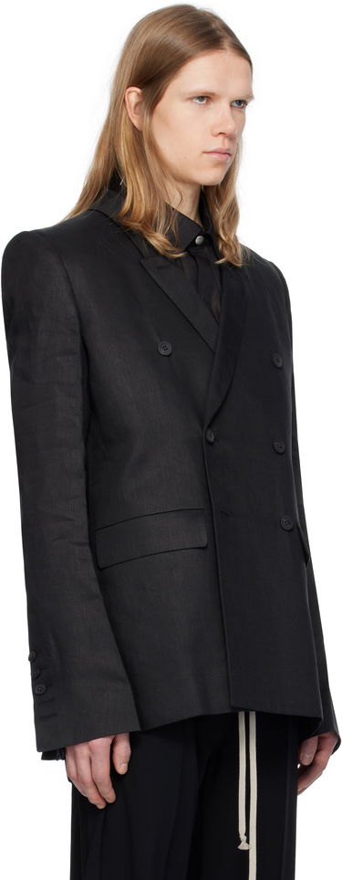 Jacka Rick Owens Rick Owens Hollywood JMF Double-Breasted Blazer Svart | RU01E5732 TWL, 1