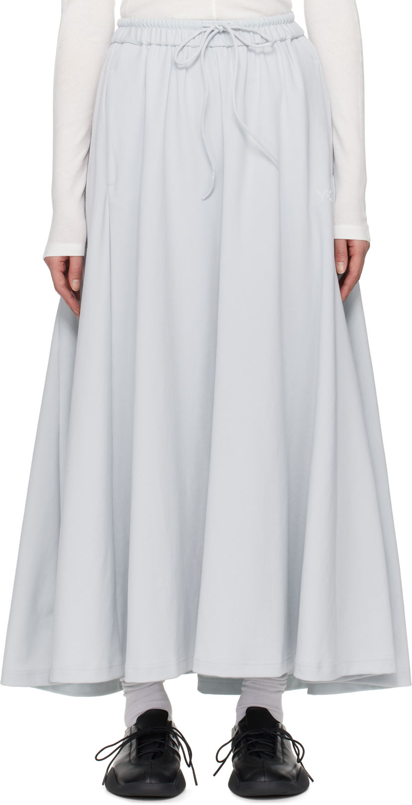 Kjol Y-3 Y-3 Track Maxi Skirt Grå | JL6673