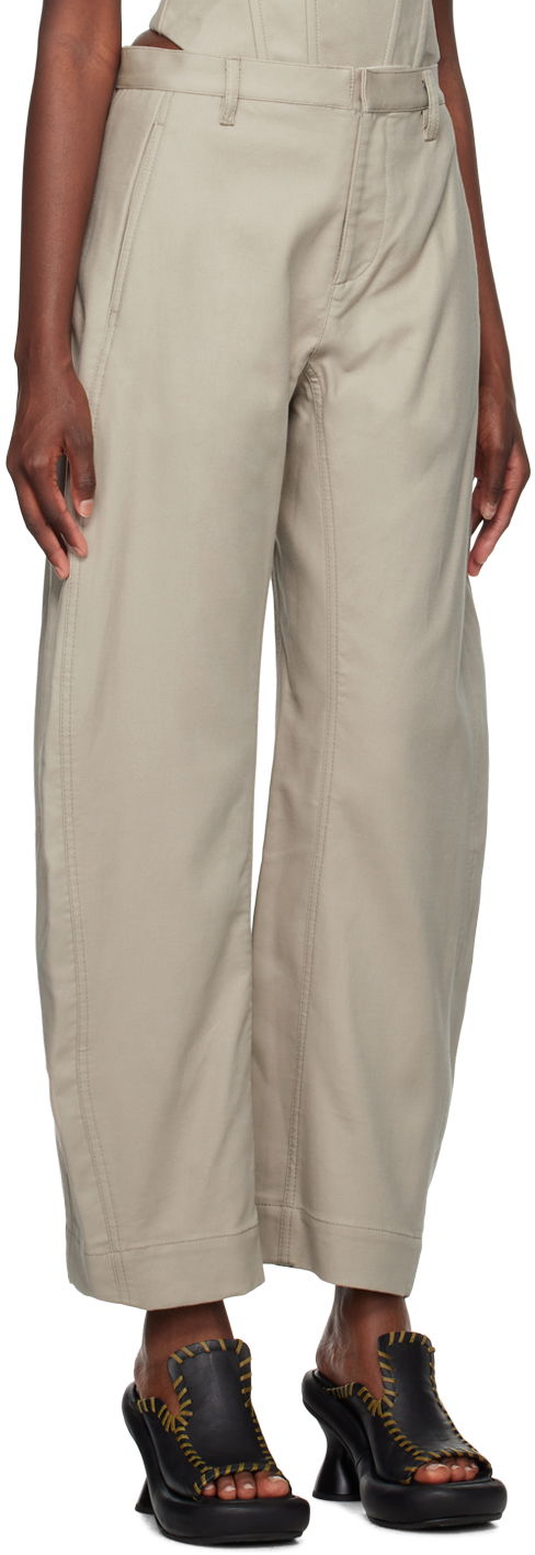 Byxor Dion Lee Arch Trousers Beige | C2162F23, 1