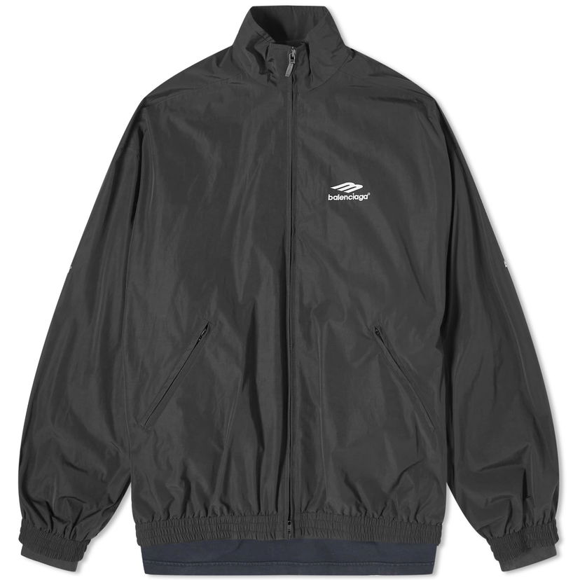Jacka Balenciaga Runway Double Layer Patch Jacket Svart | 770500-TNQ25-1000