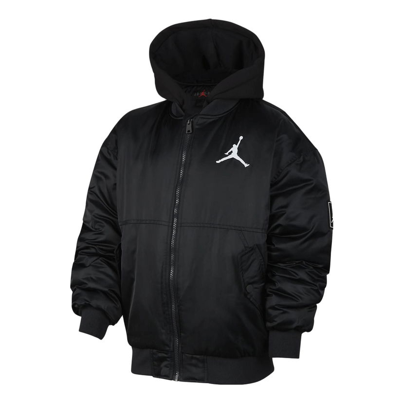Bomberjacka Jordan Air Jordan Logo Hooded Bomber Jacket Svart | FV2632-010