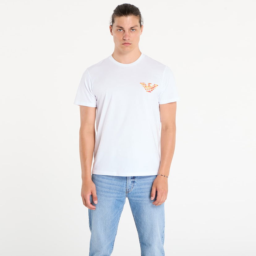 T-shirt Emporio Armani EA7 Emporio Armani Crew Neck T-Shirt with Eagle Print Vit | EM000574AF12349F0065